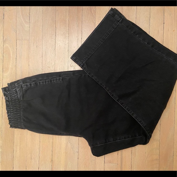 American Eagle Black Wide Leg Jeans Size 6 - Picture 3 of 3